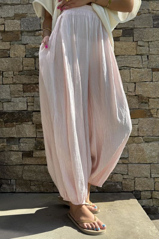 Cyril Crinkle Balloon Pant Seashell